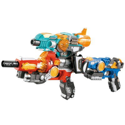 New Alloy air Shooting Soft Gun Aircraft tank 3 in 1 Deformation Sponge Soft Bullet Gun for Boy