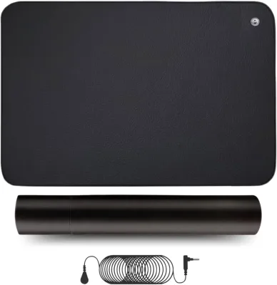 Earthing Mat Grounding Pad Earth Connected Grounding Mat for Sleeping , Pain, Anxiety, Anti-Slip PU Leather