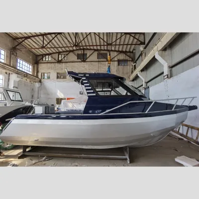 New Design New Zealand Aluminum Luxury 6.5m  21ft Cuddy Cabin Speed Boat Side Floats Lifestyle Craft Fishing Yacht.