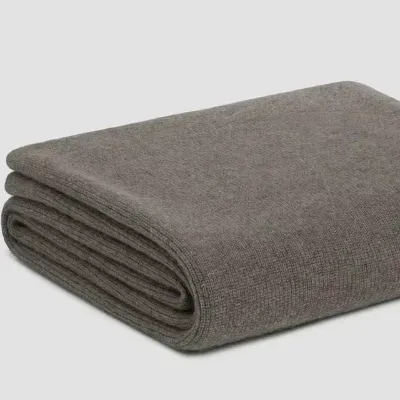 New Custom Blanket Warm and Comfortable Chain Rib Knitted Cashmere Blanket