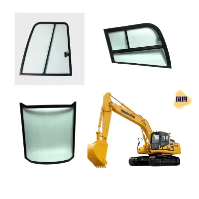 Anti-Fog Electrically Heated Glass for CAT 349 Tracked Excavator Windshield