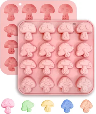 Food Safe Silicone Mold for Handmade DIY Gummy Candy Cookie Wax Melt Non-Stick Mushroom Silicone Chocolate Mold