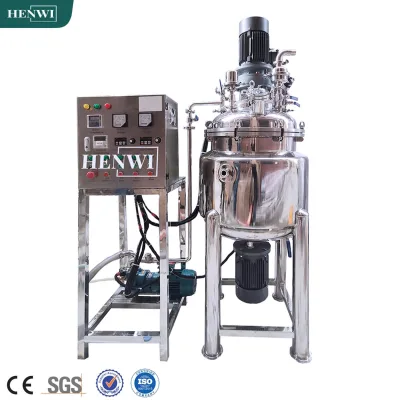 Henwi 200-5000 Liter SUS 316L Stainless Steel Vacuum Steam Electric Heating Double Jacketed Mixing Agitator Blender Tank