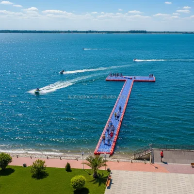 HDPE Piston Floating Pontoon Cube 100*50*40cm Modular Dock Platform Water Walkway Jet Ski Systems 180-350kg/sqm Load Capacity 15