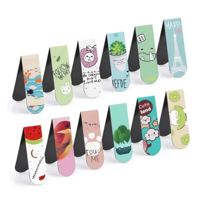 Wholesale Magnet Bookmarks Printed logo Custom Cute Soft Magnetic Bookmark for Student Gifts Book Lovers