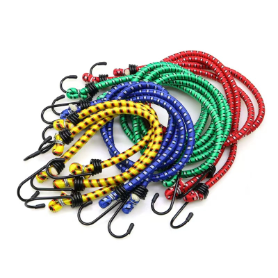 Bungee Cord with 2 Hooks Marine Grade Shock Cord Heavy Duty Elastic Cord Bungee Cords Strap Bungees for Tie Downs Camping & Cars