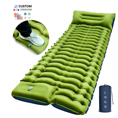 Custom Camping Sleeping Pad for Ultralight Camping Mat Pillow Pump Inflatable Sleeping Pads Hiking Traveling Tent