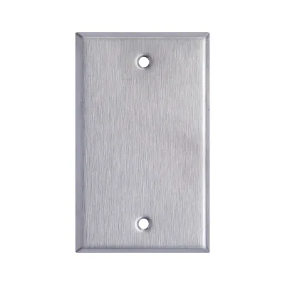 USA Standard 1 2 3 4 Gang Smooth Finish Stainless Steel Wallplate with No Device Blank