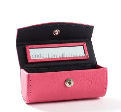 hot! bright red luxury and new design pu lipstick holder