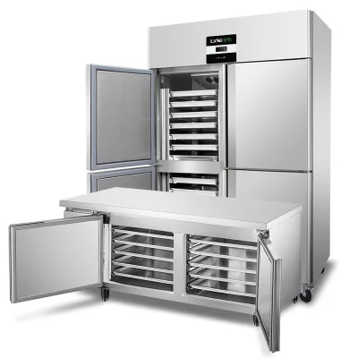 Kitchen Freezer Refrigerator With No Frost With air Cooling Durable 304 Stainless Steel Commercial Freezer for Catering