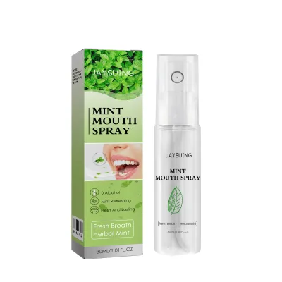 Jaysuing Oral Care Natural Refreshing Xylitol Alcohol Free Long Lasting Fragrance for Bad Breath Before Kiss Mint Mouth Spray