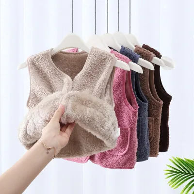 Spring Autumn Winter Children's Casual Plus Size Eco-Friendly Windproof Breathable Polyester Waistcoat Vest for Boys Girls
