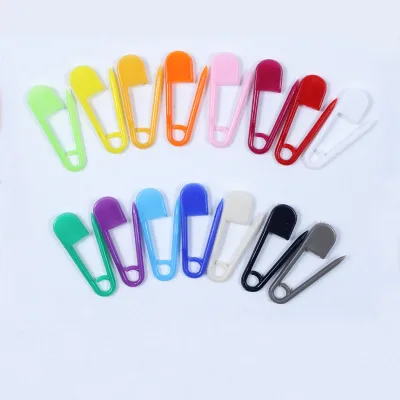 Wholesale Eco-Friendly 23mm Plastic Colorful Safety Pin with 15 Colors for Garment