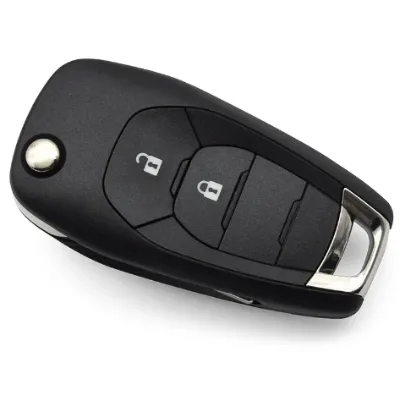 2 Buttons C-hevrolet Remote Shell Vehicle Keys Flip Key Shell with HU100 Blank Key Replacement Cover Case