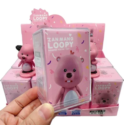 Linda Toy Wholesale Little Beaver Ruby Korean Anime Handicraft Blind Box Cartoon Girl Heart Ornament Model Gacha Scene