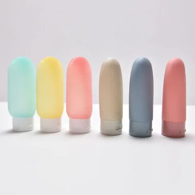 Food Silicone to Flocked PE Travel Accessories Custom Portable Travel Conditioner Face Wash Dispenser Hose Bottle
