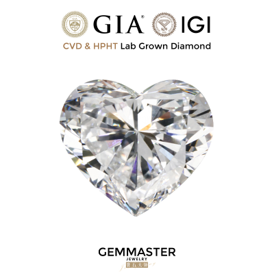 Heart Lab Grown Diamond CVD HPHT EX EX EX D E VVS Loose Diamond 0.5ct 1ct 1.5ct 3ct Lab Diamond with IGI GIA Certificate