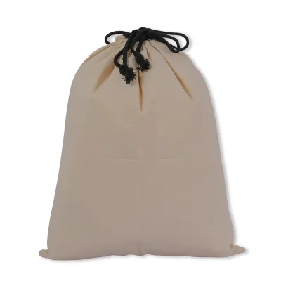 Factory Direct Sale Eco-Friendly Fashion Durable Blank Beige Cotton Drawstring Pouches DIY Craft Bags Personalization Gifting