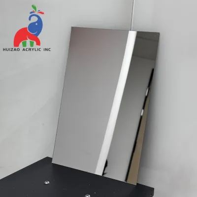 Custom Size 3mm High Glossy Black Outdoor Mirror Acrylic Plastic Sheet Laser Cutting and  Advertising