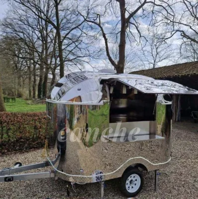 European Certificated Food Truck 650kg Al-Ko Axle Catering Food Trailer With CE COC Fully Customized Cart