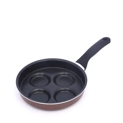 Healthy Breakfast Egg Pan Non Stick Coating 4 Holes Egg Pan with Bakelite Handle Frying Pan for Eggs Hot Selling