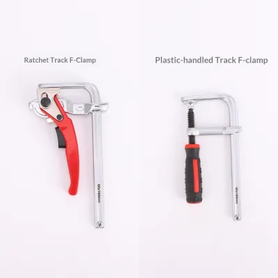 Woodworking Quick-grip Shank Track Clamp Ratchet-actuated Cutting Plastic Handle Forged F-clamp