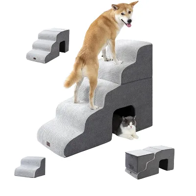 High Quality  2 , 3 ,4 ,5 Layers Pet  Dog Steps for Small Dogs and Cats Pet Stairs Non-Slip Balanced Portable Pet Step Indoor
