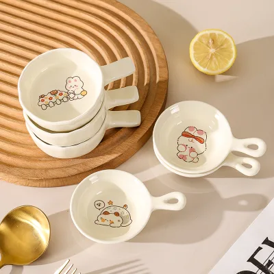 Dish Ceramic Soy Sauce Dish Seasoning Cartoon Vinegar Dipping Dish Lovely Cute