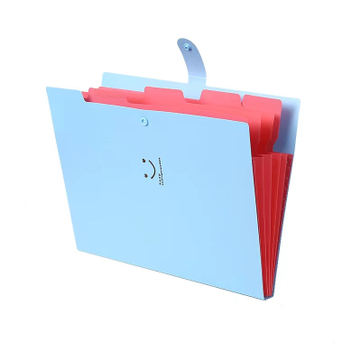 Transparent Document Folder Pocket Plastic Folders Portable A4 Size Paper Expanding File Folder