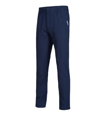 Summer Lightweight Breathable Quick-Drying Golf Pants for Men with Elastic Waist Polyester/Cotton Casual Straight Style