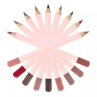New Custom Your Own Brand Vegan Lip Pencil  High Quality Long Lasting Lipliner Pink Lip Liner Pencils