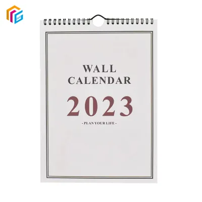 2023 Custom Monthly Manufacturer Spiral Planner Calendar Offset Paper Color Printing Wall Calendar