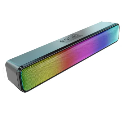 Mgitec RGB Colorful Light for Wireless Soundbar Built-in Battery USB Power Memory Card Support for 10W Output Home Outdoor