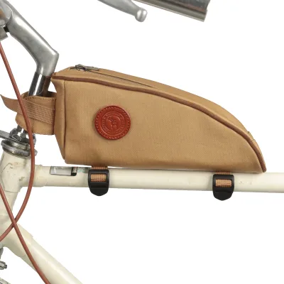 OEM Canvas Fold-Up Bike Bag Bicycle Handlebar Storage Cycling Bike Basket for Outdoor
