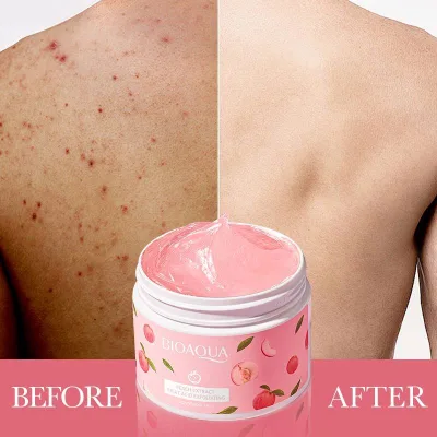 Body Scrub OEM BIOAQUA Private Label Vitamin C Peach Whitening Exfoliating Gel Brightening Moisturizing Cleansing