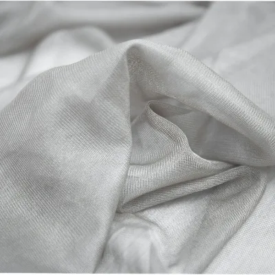 Soft Silver-Coated Mesh Fabric Yarn Dyed Blocking Cell Phone & RFID EMF Radiation for Hospital Use Bed Canopy Curtains