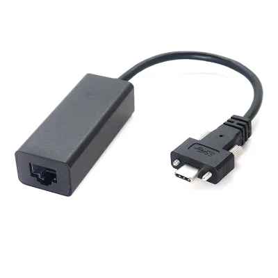 High Performance Type C Dual Screw Male to RJ45 Ethernet HUB with Gigabit Ethernet Chip for Ultra Fast Network Connectivity