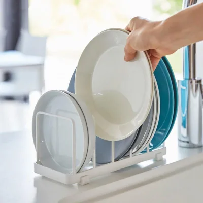Simple Stype Kitchen Storage Cupboard Tableware Metal Wire Dish Drying Rack