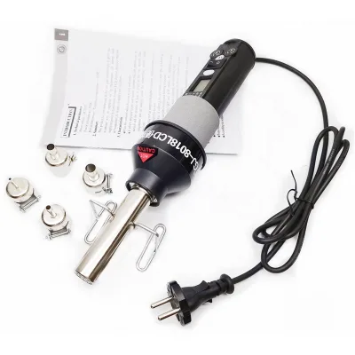 GJ8018 Portable Hot Air Gun Digital Display Electric Temperature Control 4 Nozzles 110V/220V 200W/450W for DIY Welding Hot Air