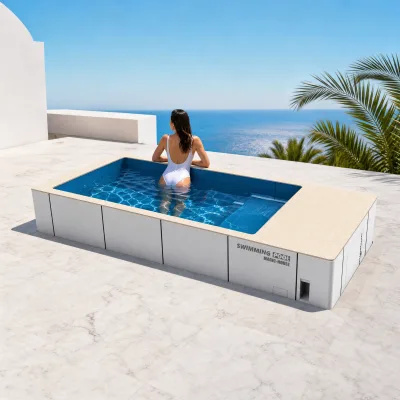 NEW DESIGN Plug and Play Prefab Swimming Pool 20ft LOW PRICE Portable Container Pool for Modern Luxury Backyard Living