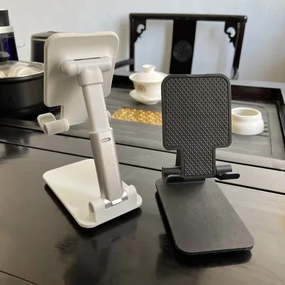 Support Custom logo Home Office Desktop Foldable Telescopic Cradle Mobile Phone Stand Holder with Adjustable Base Phone Holder