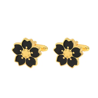 Hot-selling Trendy Hearts Sakura Cufflinks for Men Office Luxury Cufflinks High Quality Men's Formal Business Suit Souvenirs