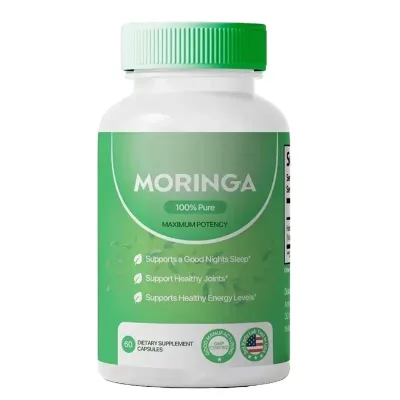 OEM Factory Natural Moringa Leaf Capsules for Adults to Support a Good Night Sleep & Support Healthy Joints