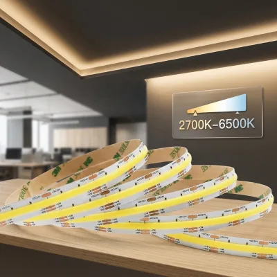 Dimmable Bi-Color COB LED Strip Light Smart Light Strip for Indoor Decoration Light