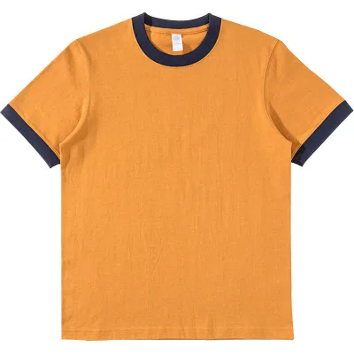 High Quality Round Necks Ringer Tee Shirt Design Two Tone 100% Coton Blanks Cotton Unisex Ringer t Shirt Women