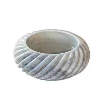 Carrara White Marble Round Bowl Dining Table Decoration Kitchenware