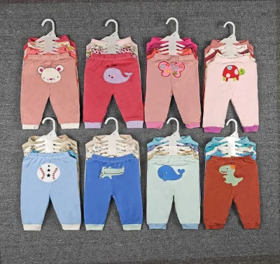 Tedmimak Baby 9-12 Months Cotton Animal Print Breathable Full Length Leggings Pants for Infants & Toddlers