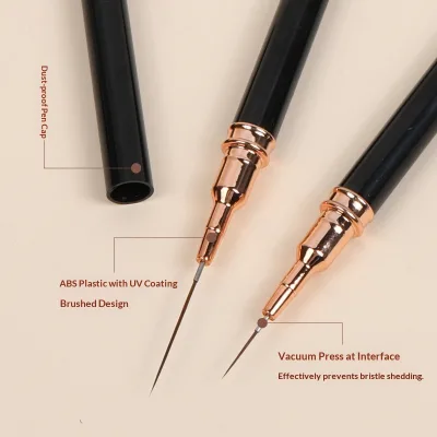 Cross-border Supply Syringe-style Plastic Nail Art Pen Sets (5 Pieces) Flower-drawing Color-painting Line-pulling Tools;