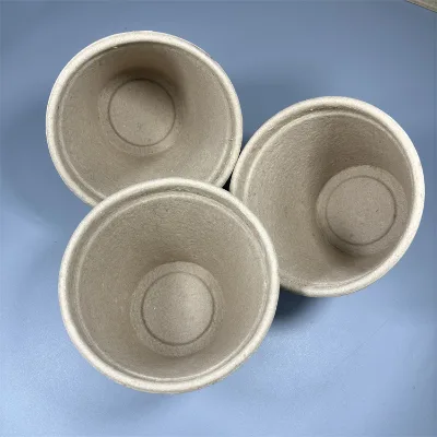 Wholesale Pulp Seedling Cups with Big Drainage Hole Biodegradable Peat Pots Seed Starter Container for Plants Nursery Round Cups
