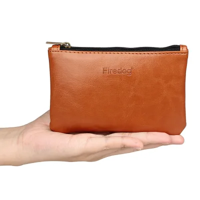 High Quality Mini Size Zipper Bag Custom Logo Waterproof PU Leather Tobacco Pouch Classic for Smoking Storage Smell Proof Bag
